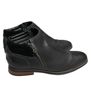 Steve Madden P-Kingpin Men’s Black Leather Zipper Casual Dress Boots SZ 11